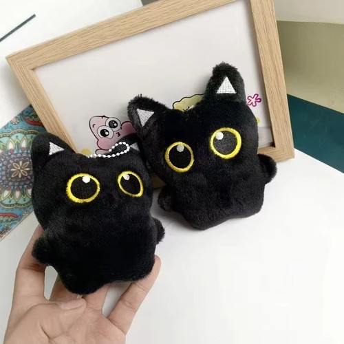 Cute black cat - black,