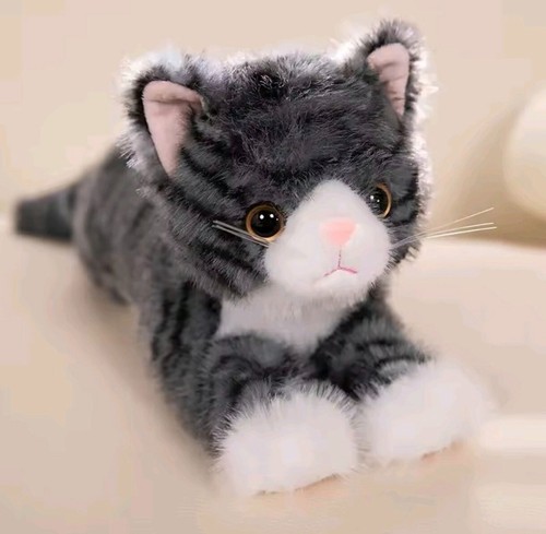 Cute realistic kitten - kitten, plush