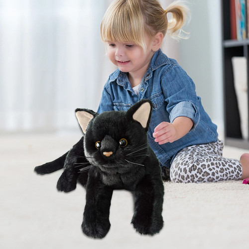 Inch black cat plush - black, toy