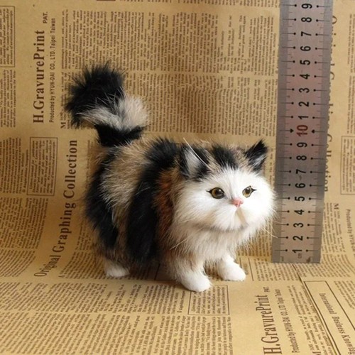Cute realistic cat plush toy - plush,