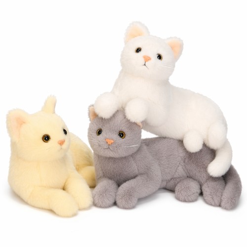 Realistic black cat - realistic, toy
