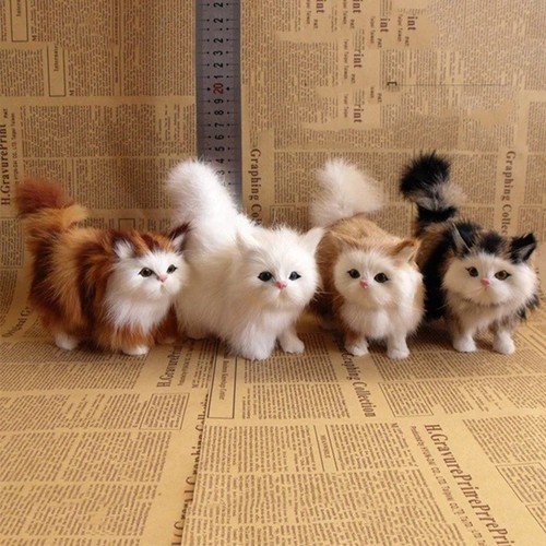 Realistic cat stuffed - realistic, plush